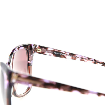 Tom Ford Carli Oversize Square Cateye Sunglasses TF295 Havana Purple 6 of 8