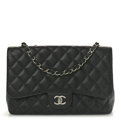 Chanel Caviar Quilted Jumbo Single Flap Black 1 of 10