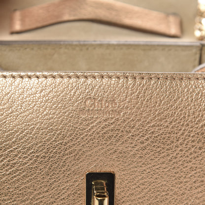 Chloe Metallic Goatskin Nano Drew Shoulder Bag Abstract Gold 8 of 9