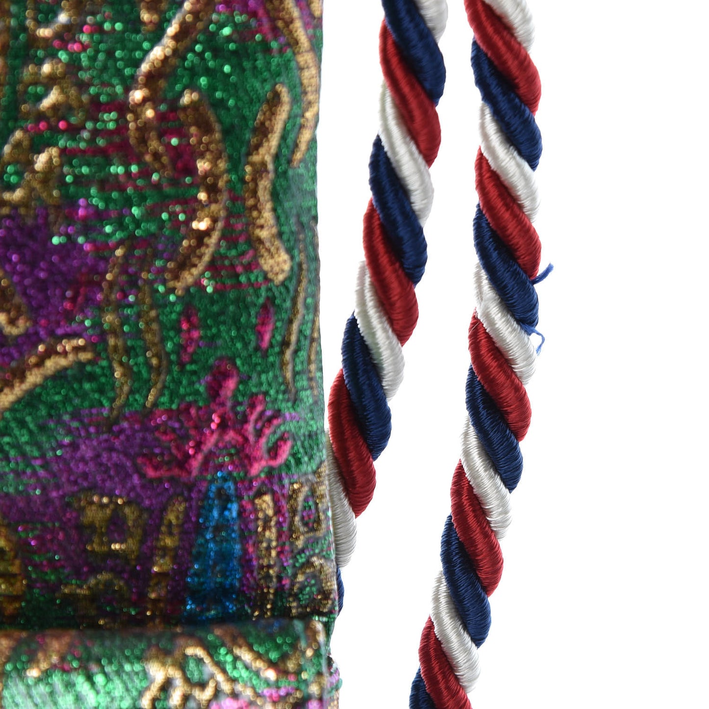 Brocade Animalier Bow Drawstring Backpack Multicolor