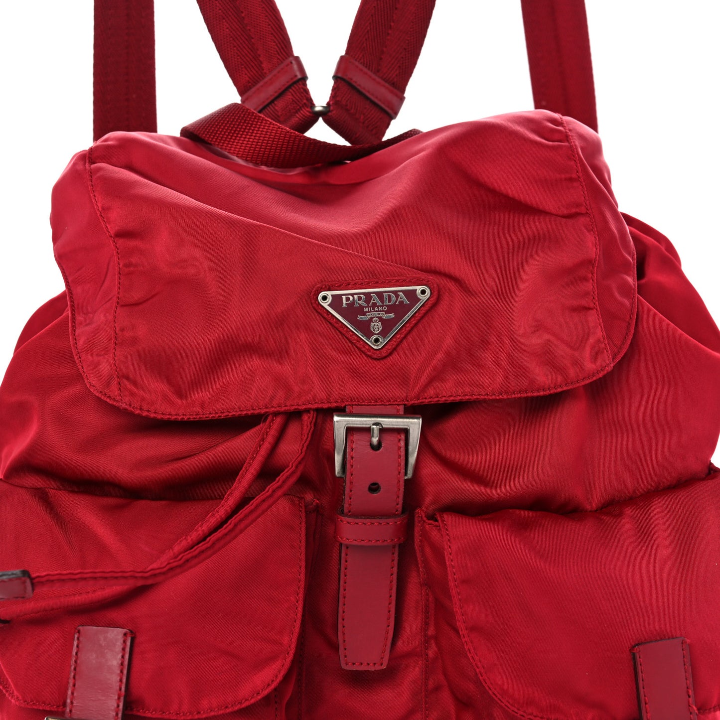 Tessuto Nylon Vela Medium Backpack Cerise