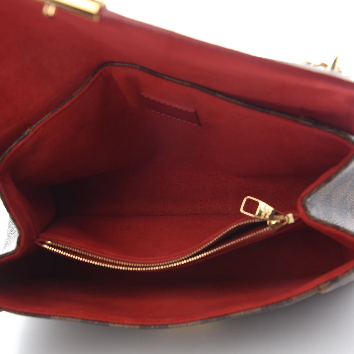 Damier Ebene Caissa Clutch Cherry