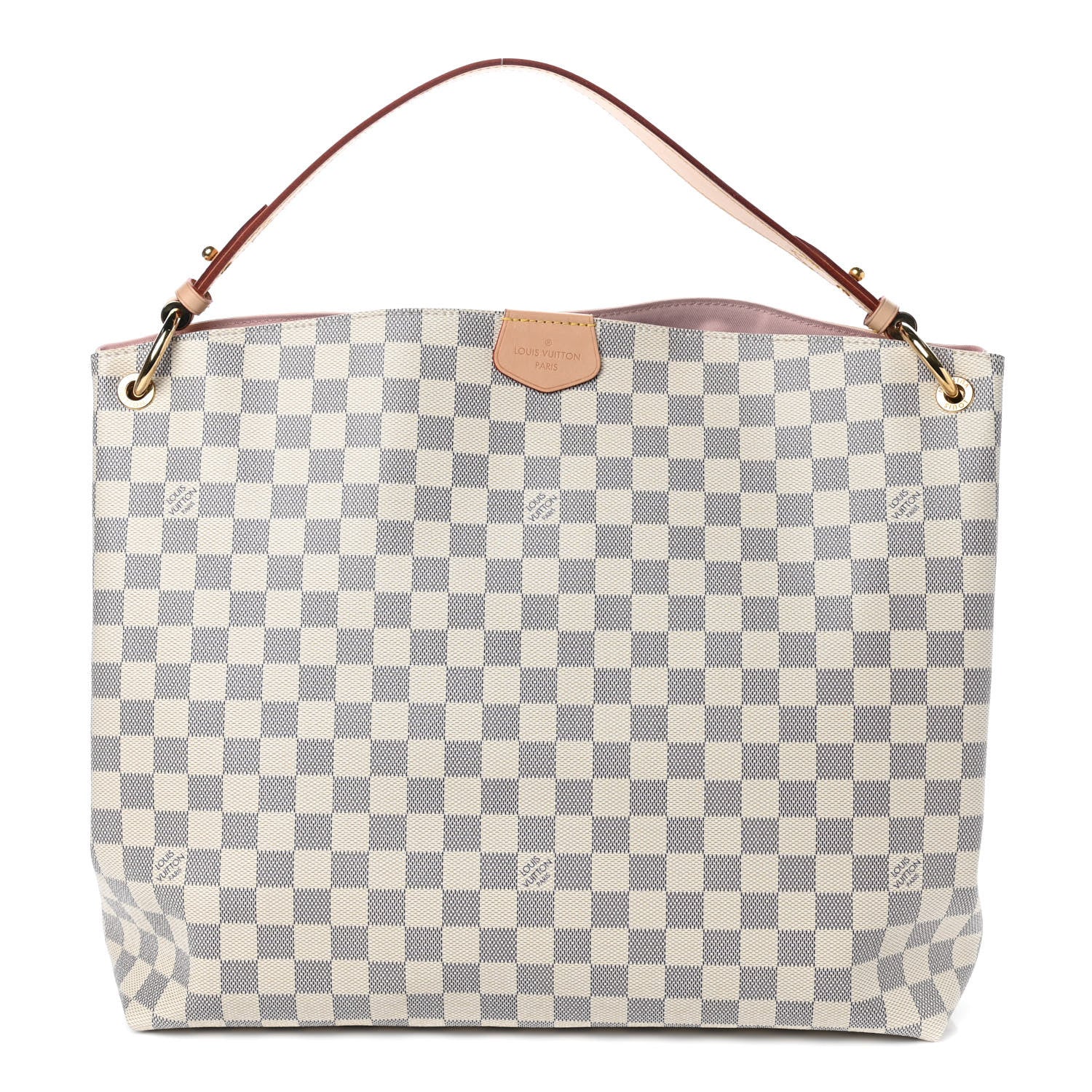 Louis Vuitton Damier Azur Graceful MM Rose Ballerine 1 of 12