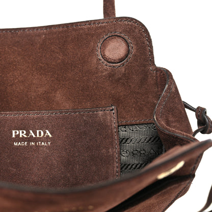 Prada Scamosciato Mini Carry Shoulder Bag Moro 5 of 9