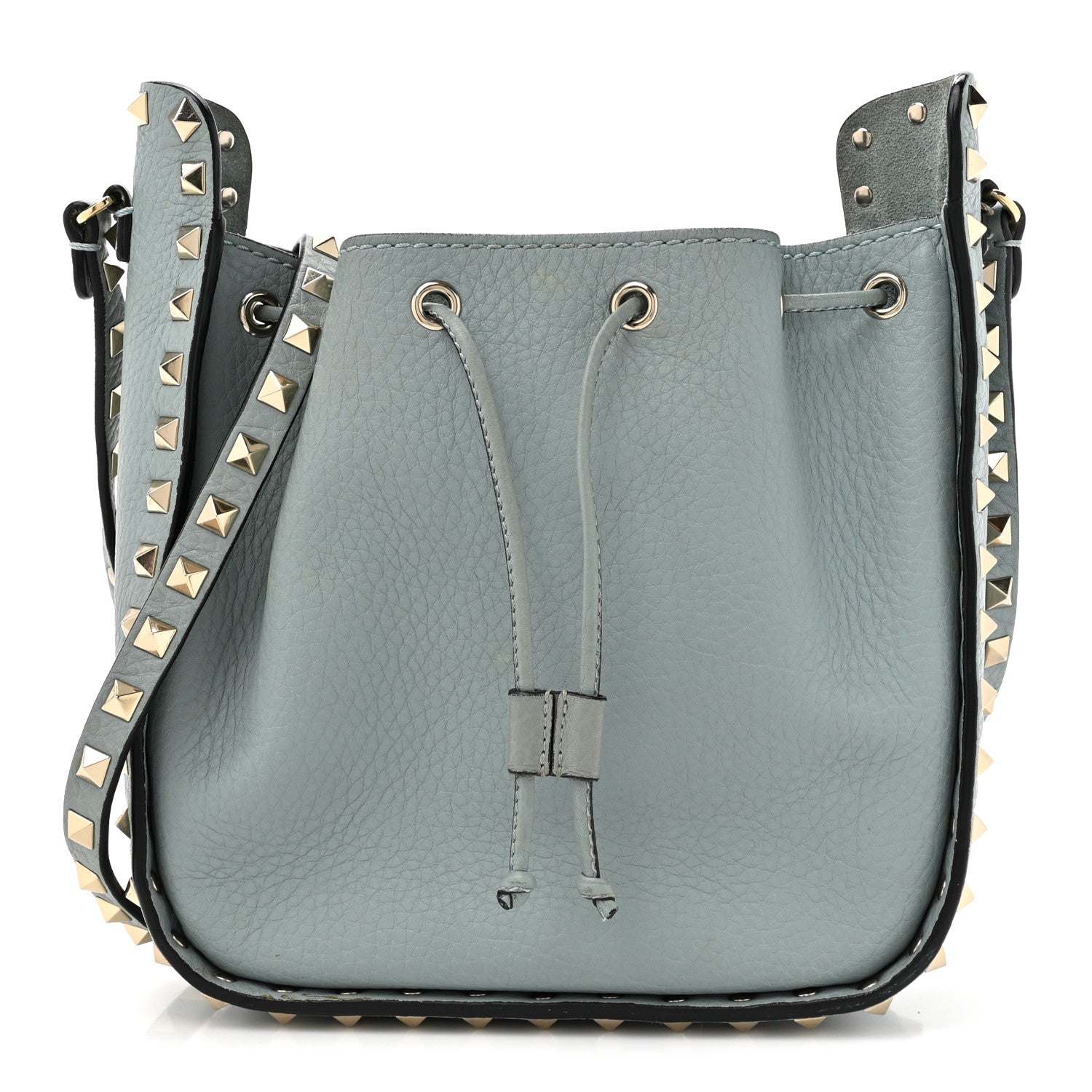 Valentino Garavani Grained Calfskin Rockstud Bucket Bag Amadeus 1 of 15