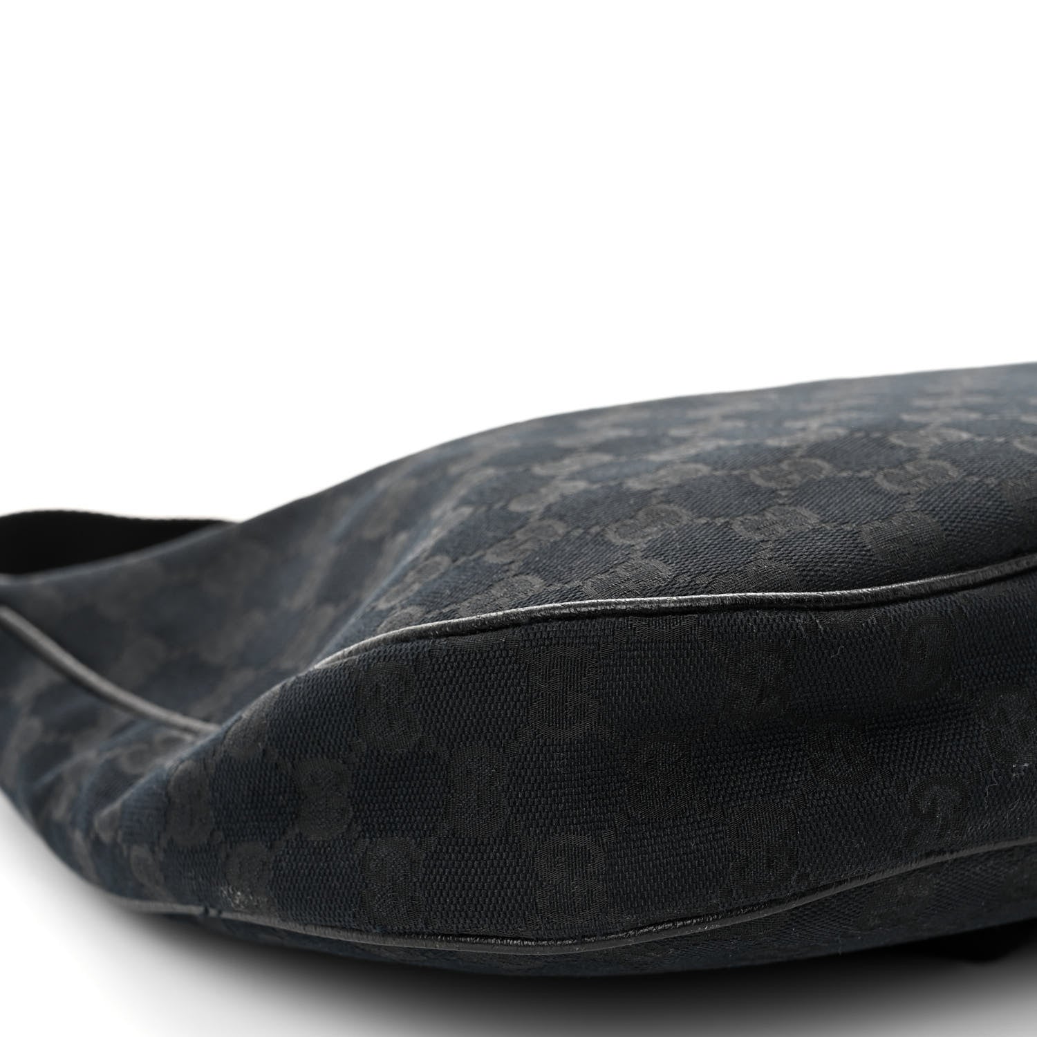 Gucci Monogram Medium Half Moon Hobo Black 9 of 10