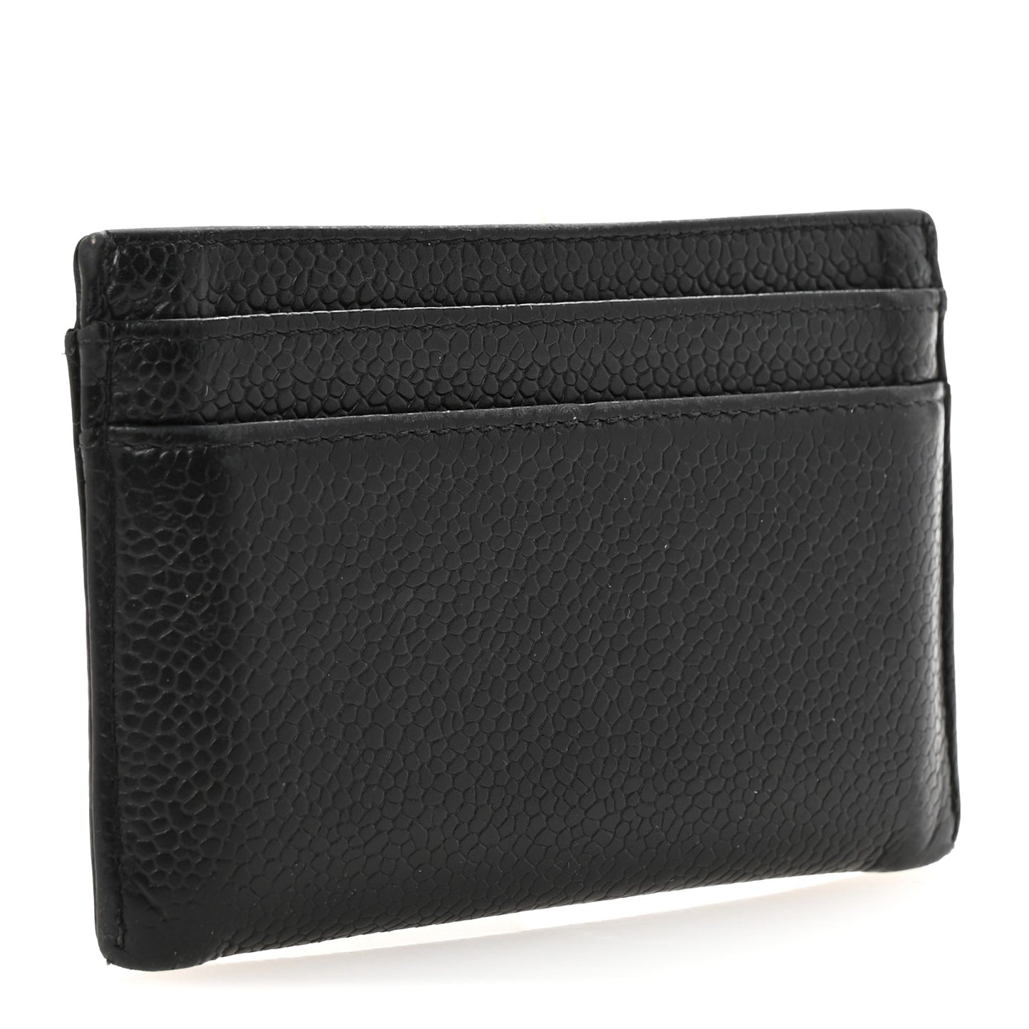 Patent Caviar CC Card Holder Black Black