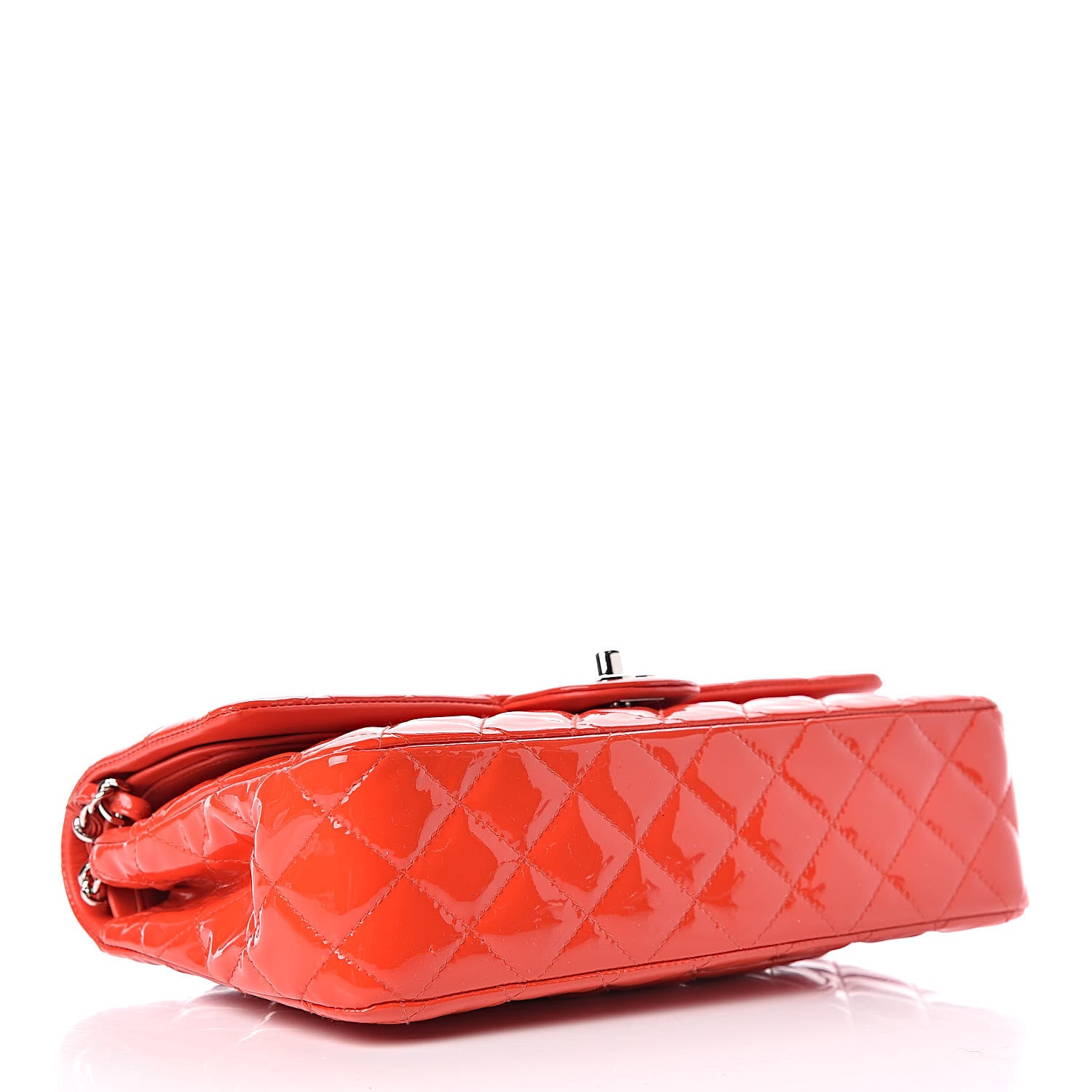 Chanel Patent Calfskin Quilted Medium Double Flap Red 4 of 11