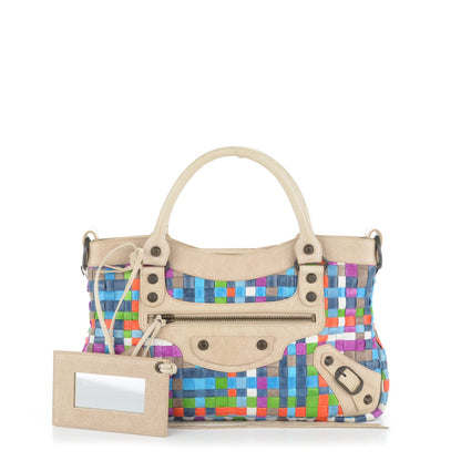 Balenciaga Agneau Lattice Woven Classic Hardware First Multicolor Praline 1 of 8