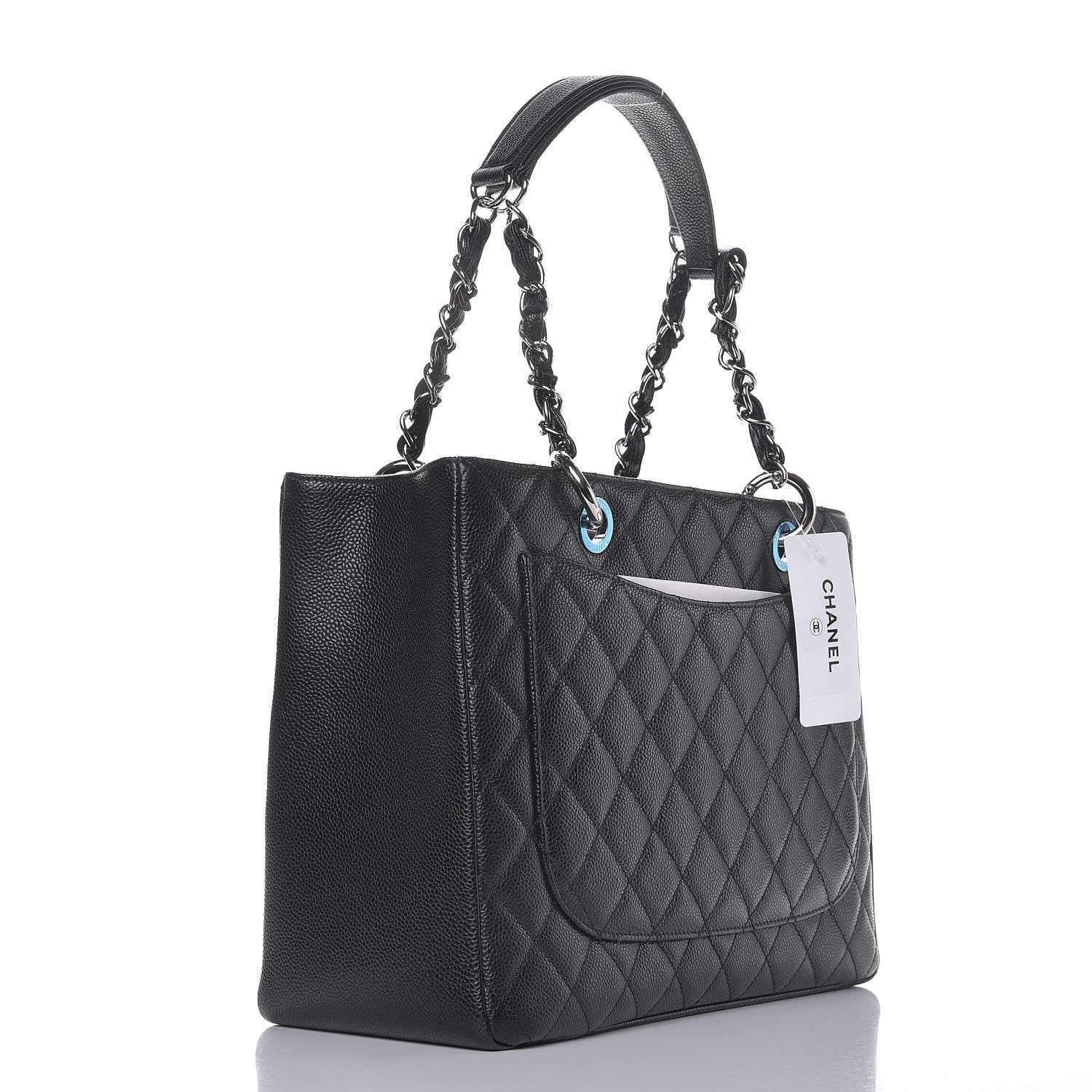 Chanel Caviar Quilted Grand Shopping Tote GST Black 4 of 9