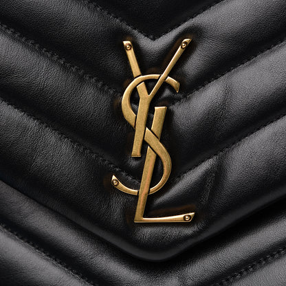 Saint Laurent Calfskin Y Quilted Monogram Medium Loulou Chain Satchel Black 8 of 10