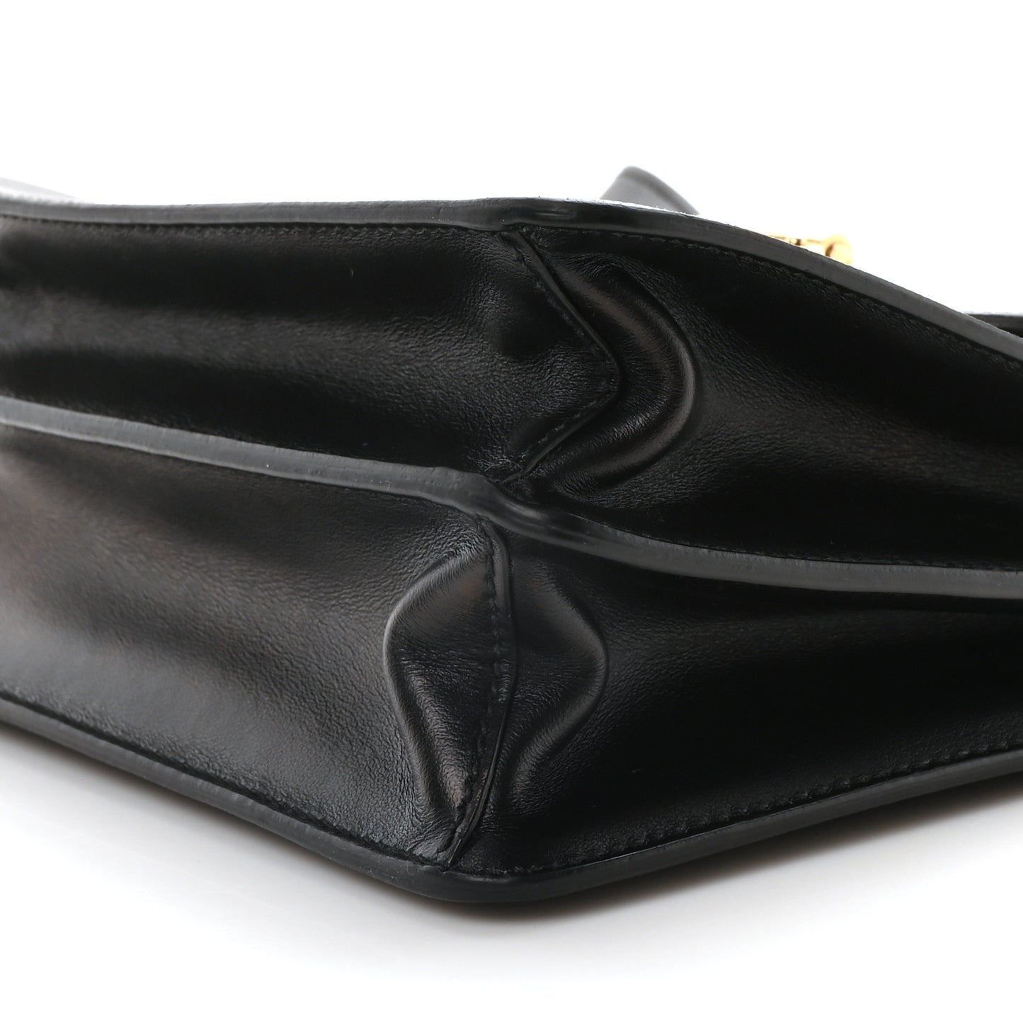 Saffiano Symbole Flap Shoulder Bag Black