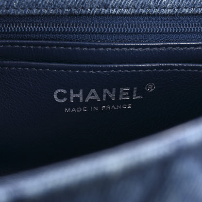 Chanel Denim Braided Mini Rectangular Flap Bag Blue 6 of 14