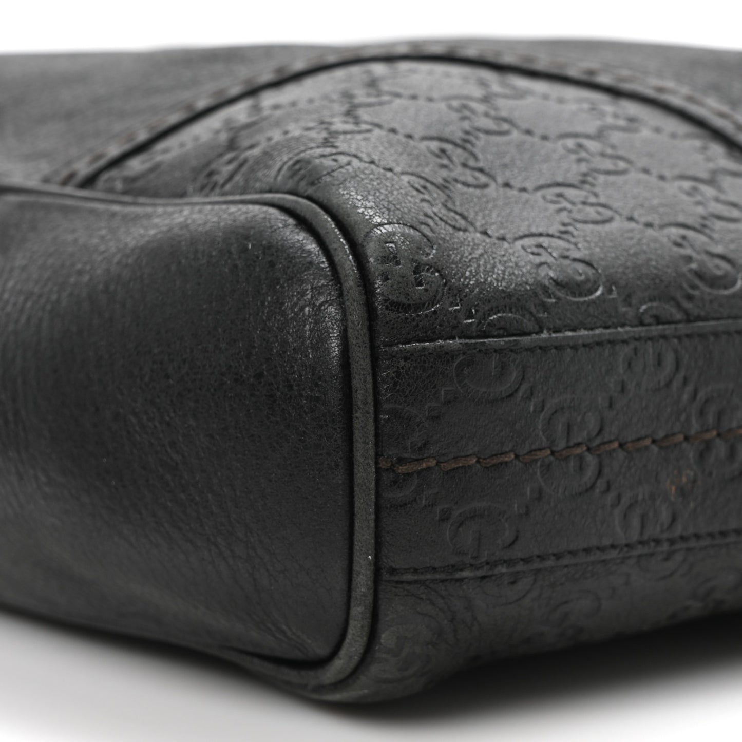 Calfskin Guccissima Trim Large Signoria Hobo Black