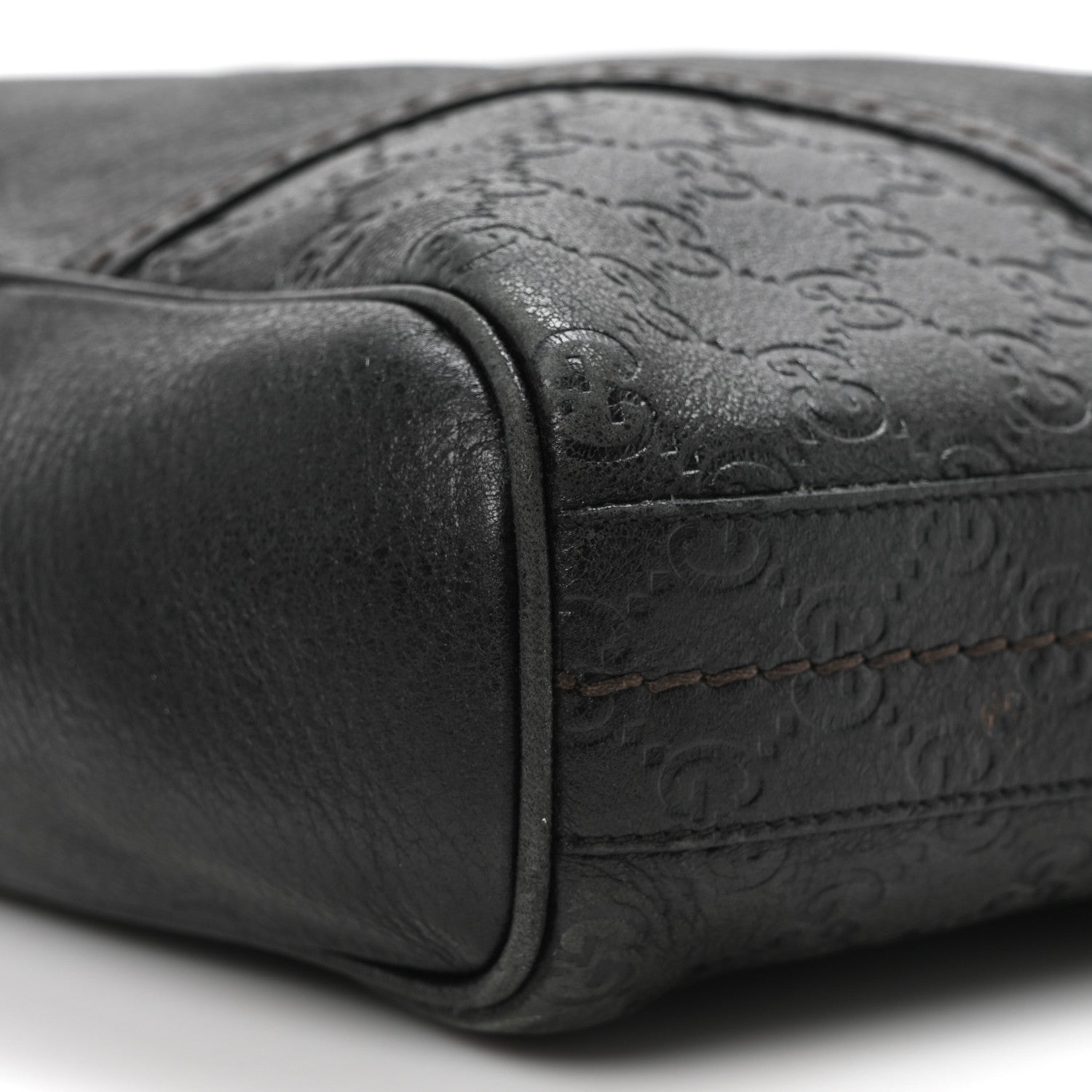 Gucci Calfskin Guccissima Trim Large Signoria Hobo Black 10 of 10