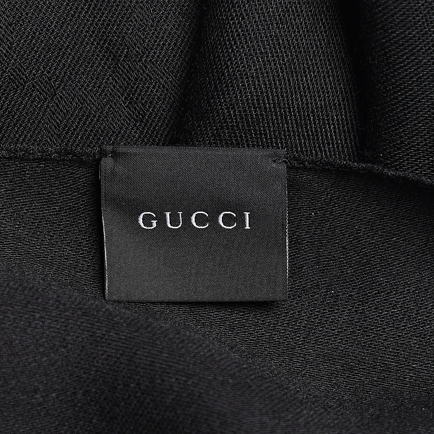 Wool Silk GG Monogram GGNat Scarf Black