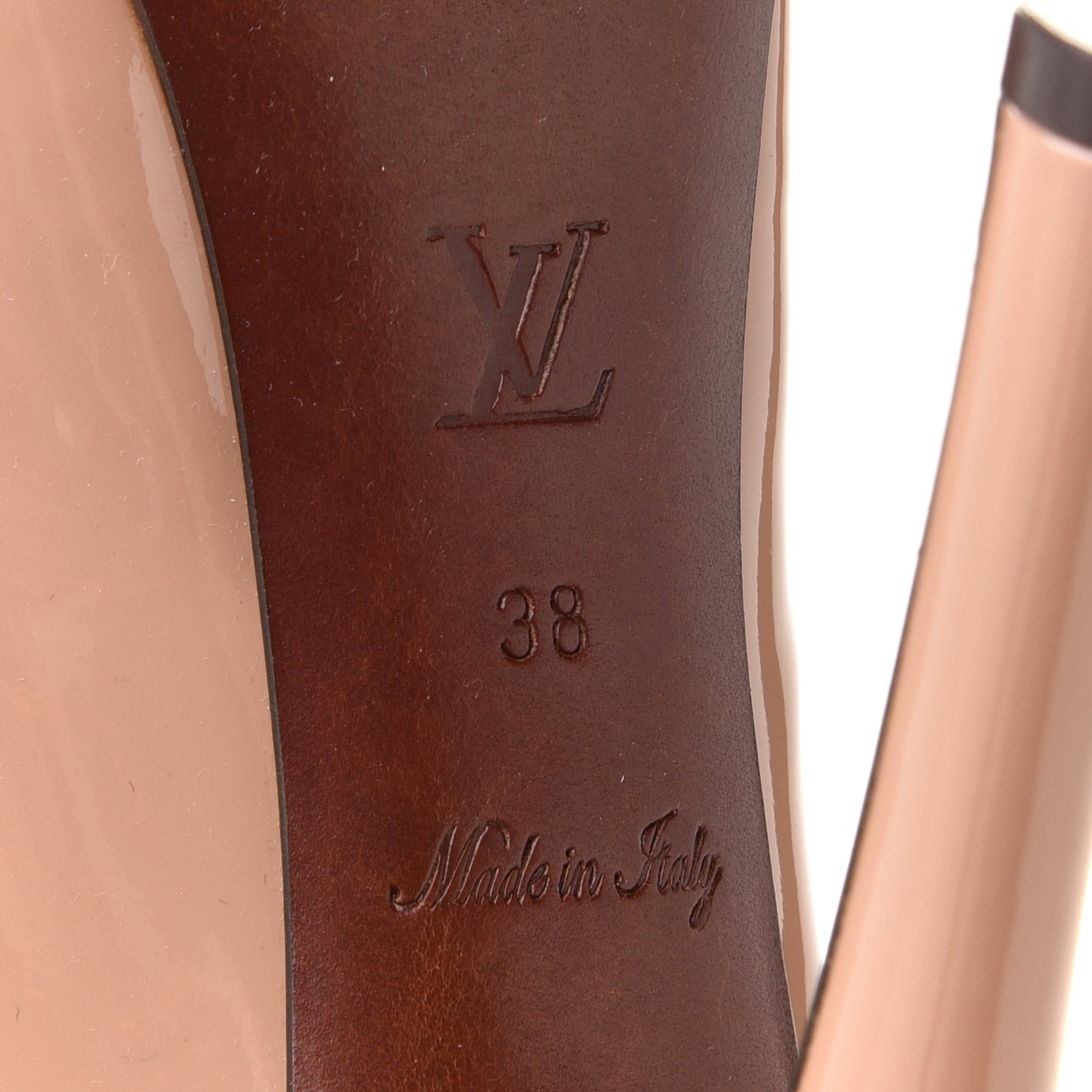 Patent Calfskin Oh Really Peep Toe Pumps 38 Tan