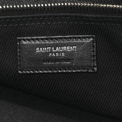 Saint Laurent Linen Calfskin Rive Gauche North South Tote Black 6 of 12