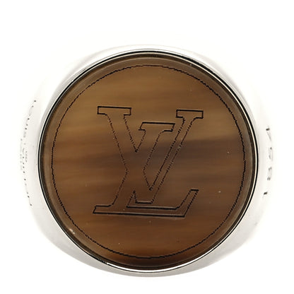 Louis Vuitton Metal 1854 Signet Ring M 58/8.25 Silver 1 of 6