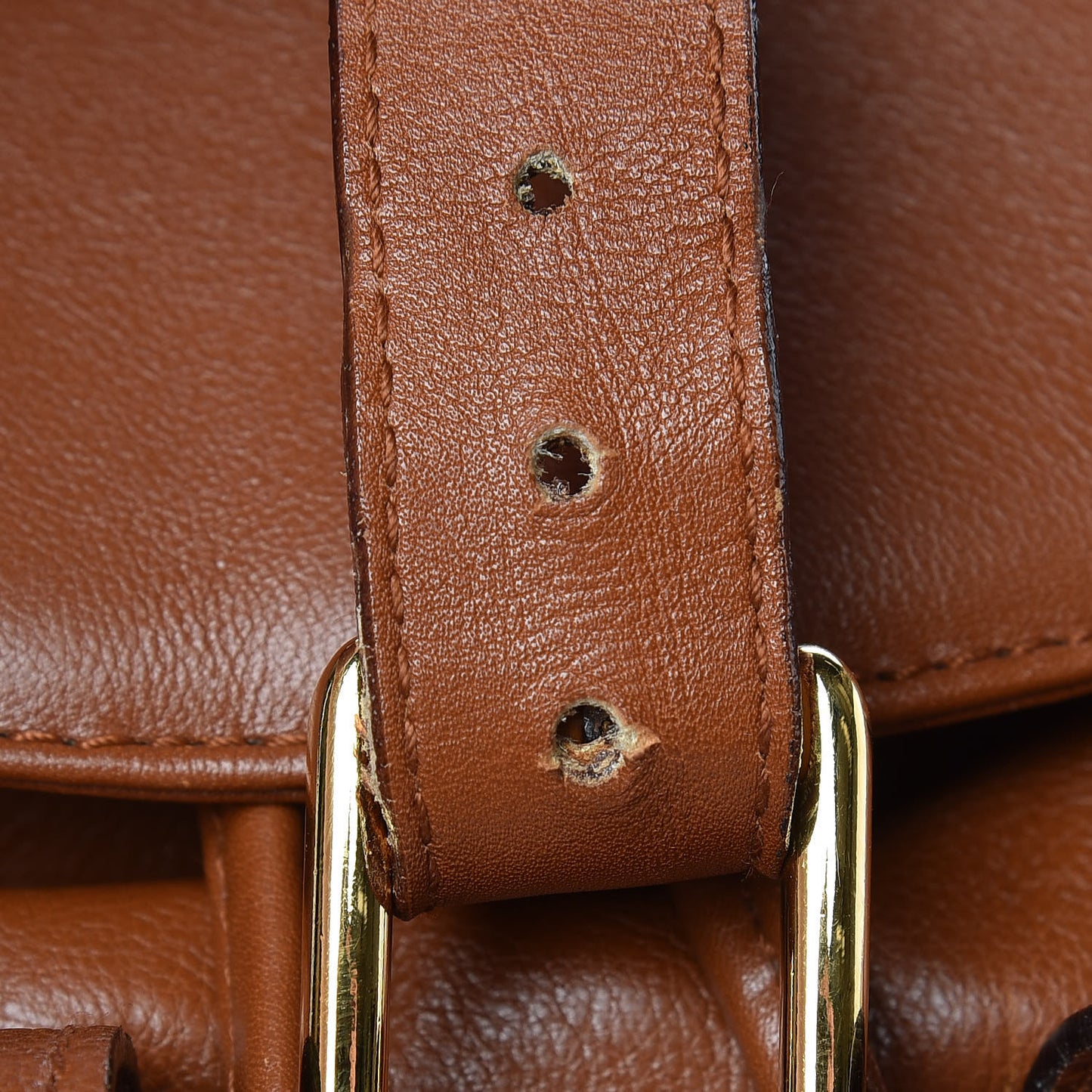 Calfskin Bamboo Backpack Brown