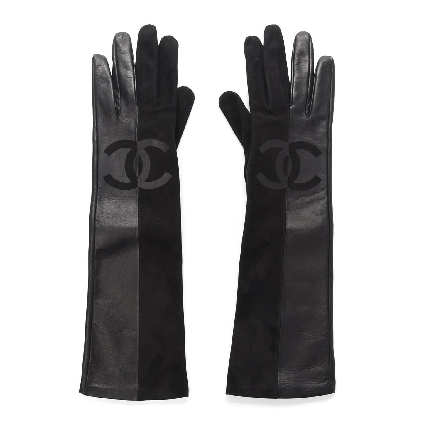Suede Lambskin Gloves 8 Black