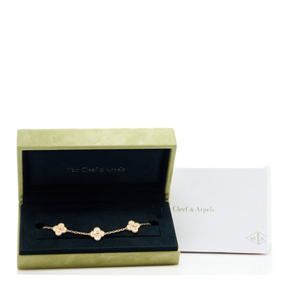 Van Cleef & Arpels 18K Yellow Gold 5 Motifs Vintage Alhambra Bracelet 4 of 4