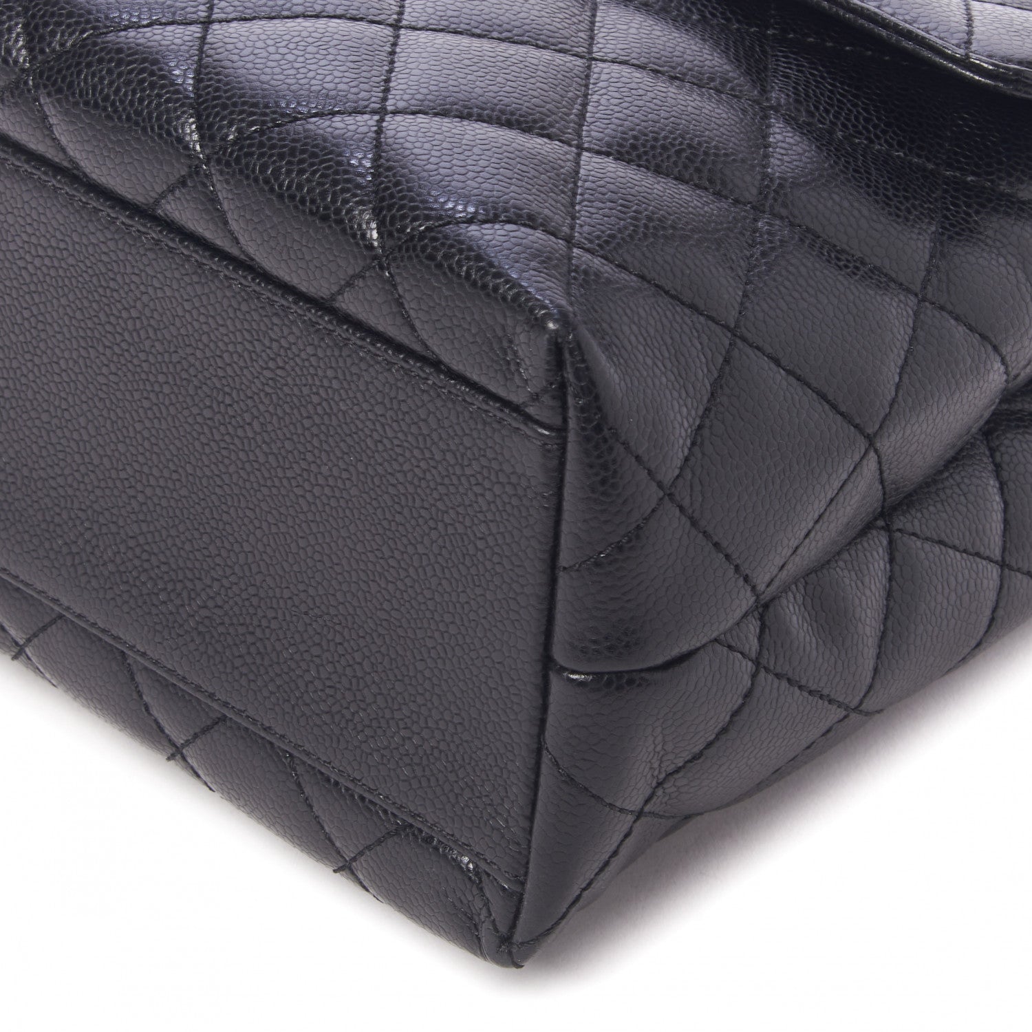 Chanel Caviar Quilted Jumbo Kelly Flap Black 5 of 10
