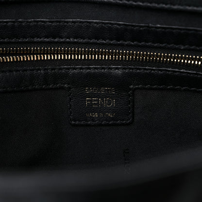 Fendi Nappa FF 1974 Embossed Baguette Black 6 of 11