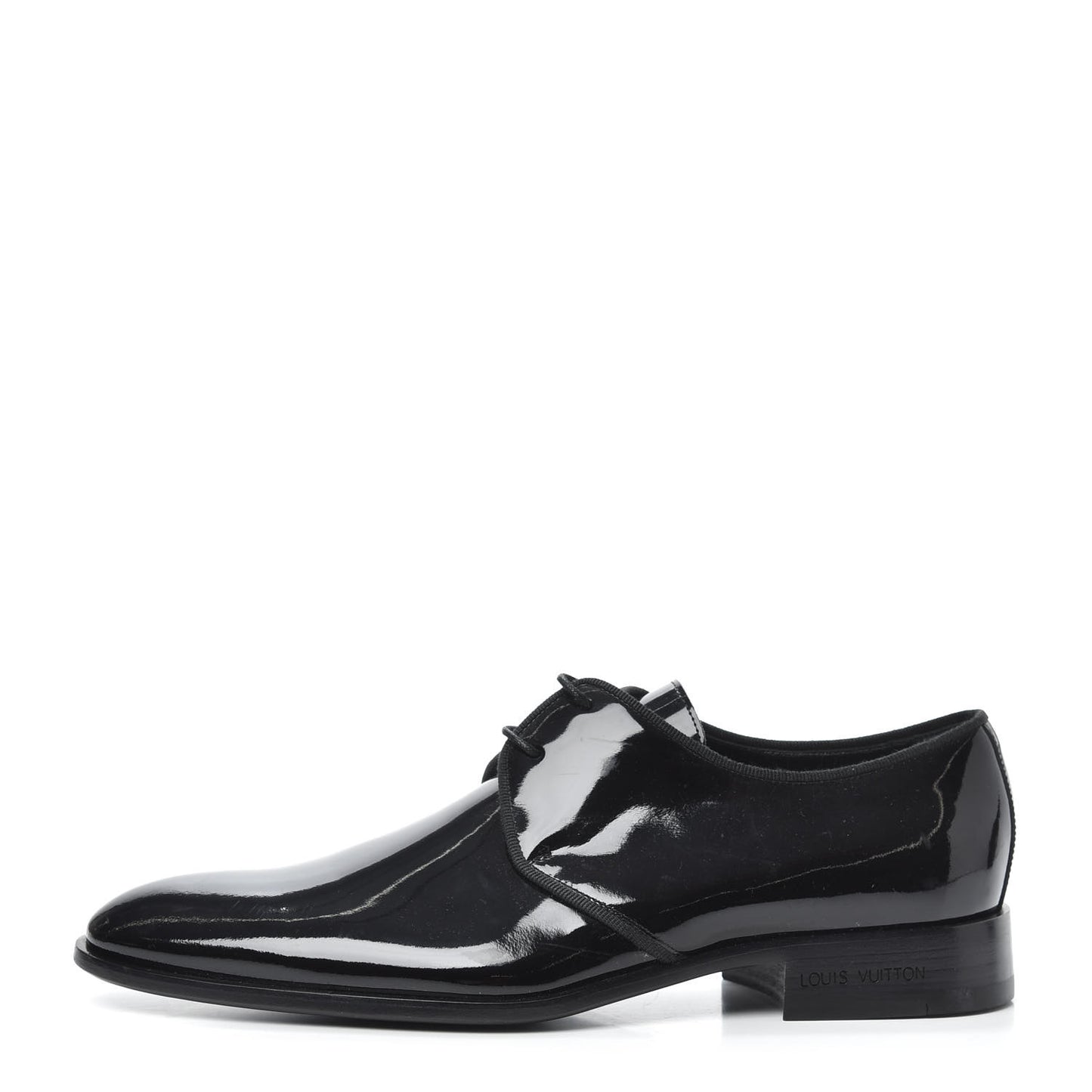 Patent Mens Lace Up Shoes 8 Black