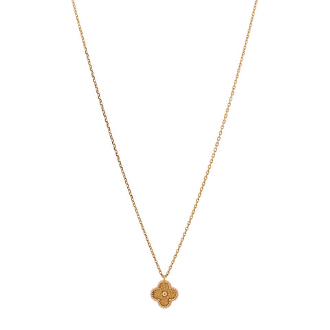 18K Rose Gold Sweet Alhambra Pendant Necklace