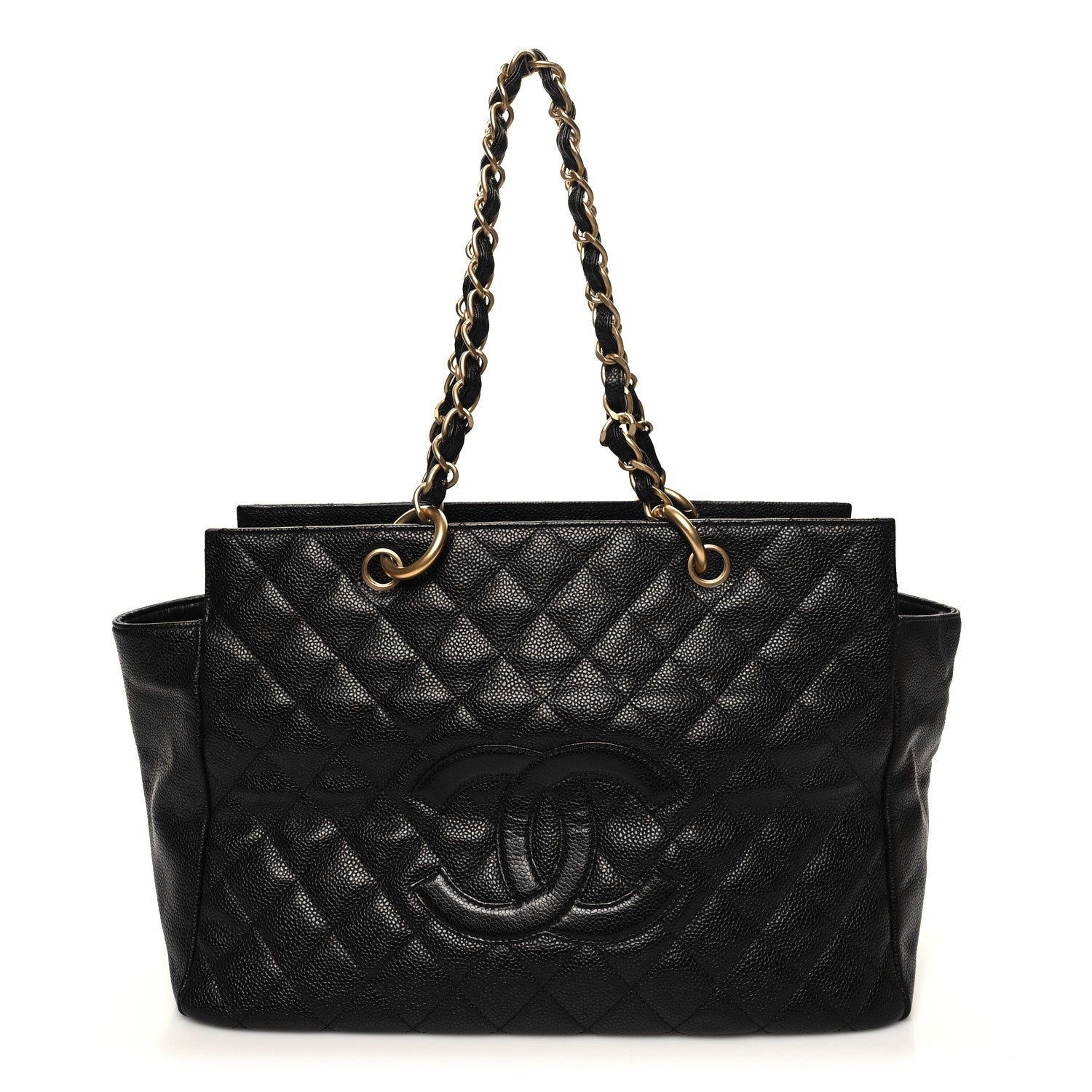 Chanel Caviar Quilted Grand Timeless Shopping Tote GTT Black 1 of 12