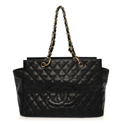 Chanel Caviar Quilted Grand Timeless Shopping Tote GTT Black 1 of 12