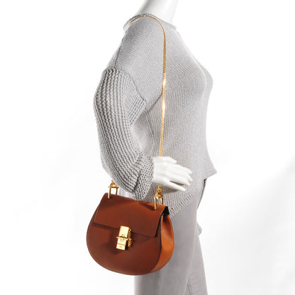 Chloe Grained Lambskin Drew Shoulder Bag Caramel 2 of 9