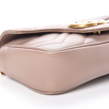 Gucci Calfskin Matelasse Super Mini GG Marmont Shoulder Bag Porcelain Rose 5 of 10