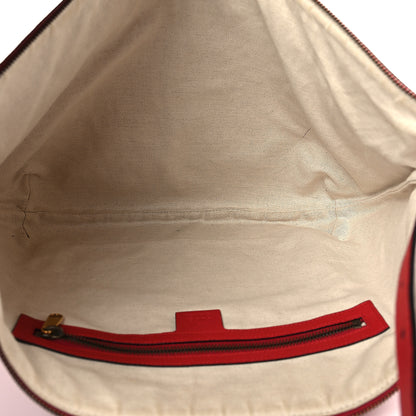Gucci Grained Calfskin Logo Half Moon Hobo Red 5 of 9
