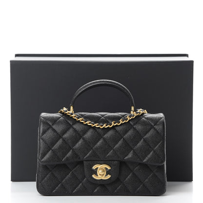 Chanel Caviar Quilted Mini Top Handle Rectangular Flap Black 11 of 11