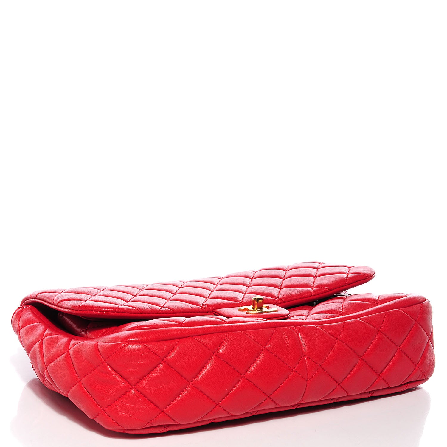 Chanel Lambskin Quilted Now and Forever Large Flap Red 5 of 10