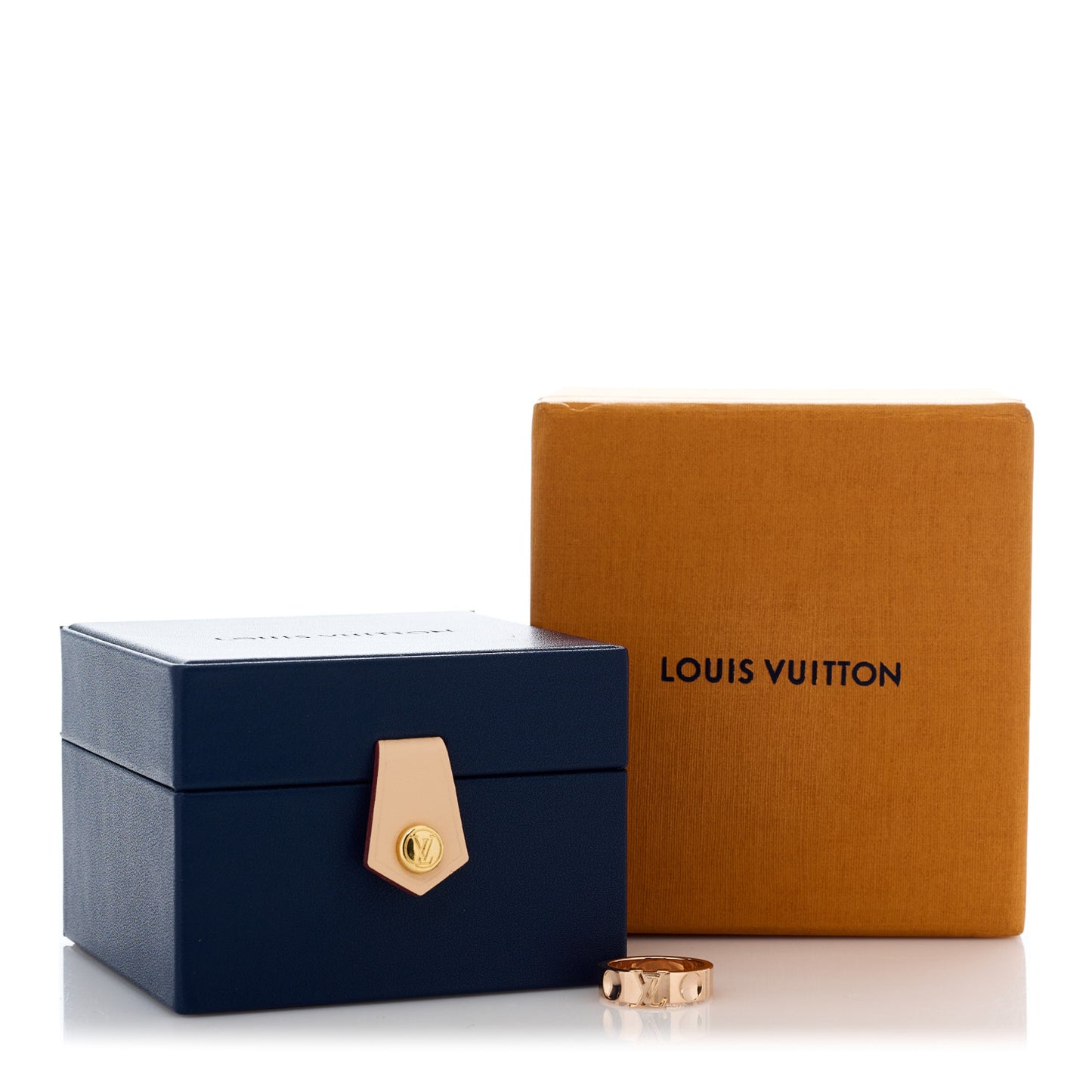 18K Pink Gold Empreinte LV Ring 46 3.75