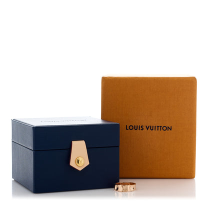 Louis Vuitton 18K Pink Gold Empreinte LV Ring 46 3.75 8 of 8