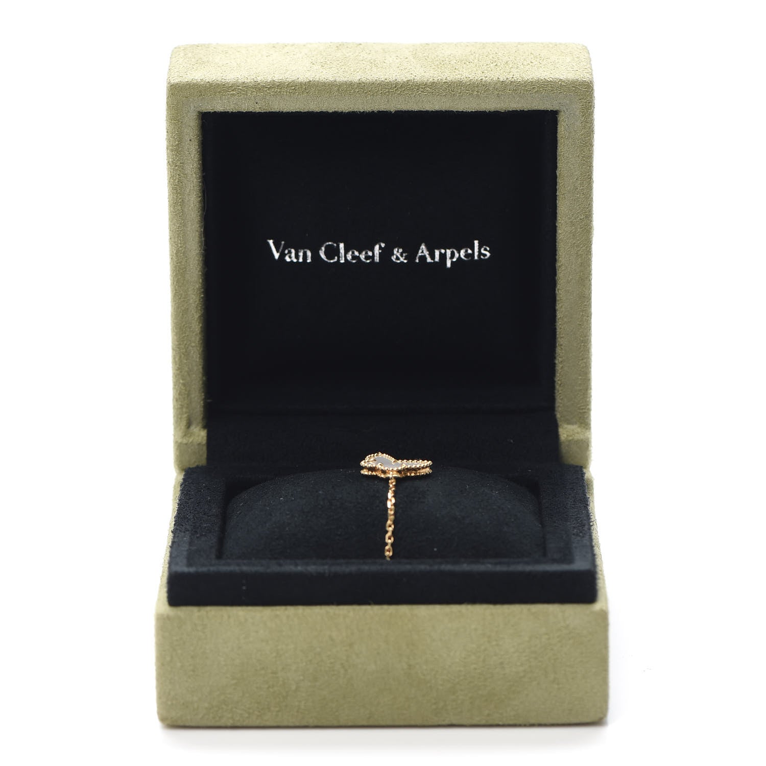 Van Cleef & Arpels 18K Yellow Gold Mother of Pearl Sweet Alhambra Butterfly Bracelet 7 of 7
