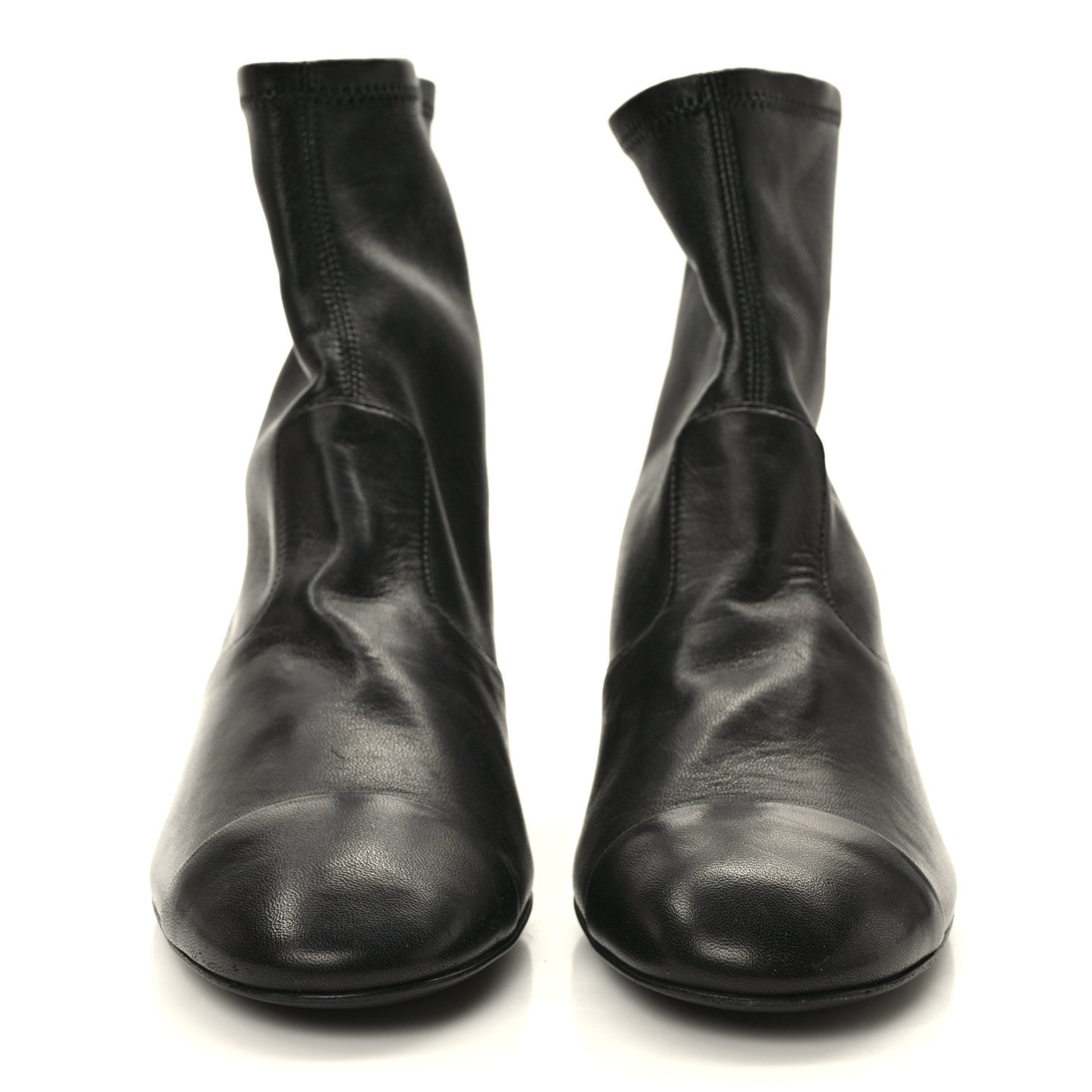 Lambskin Logo Ankle Boots 39.5 Black