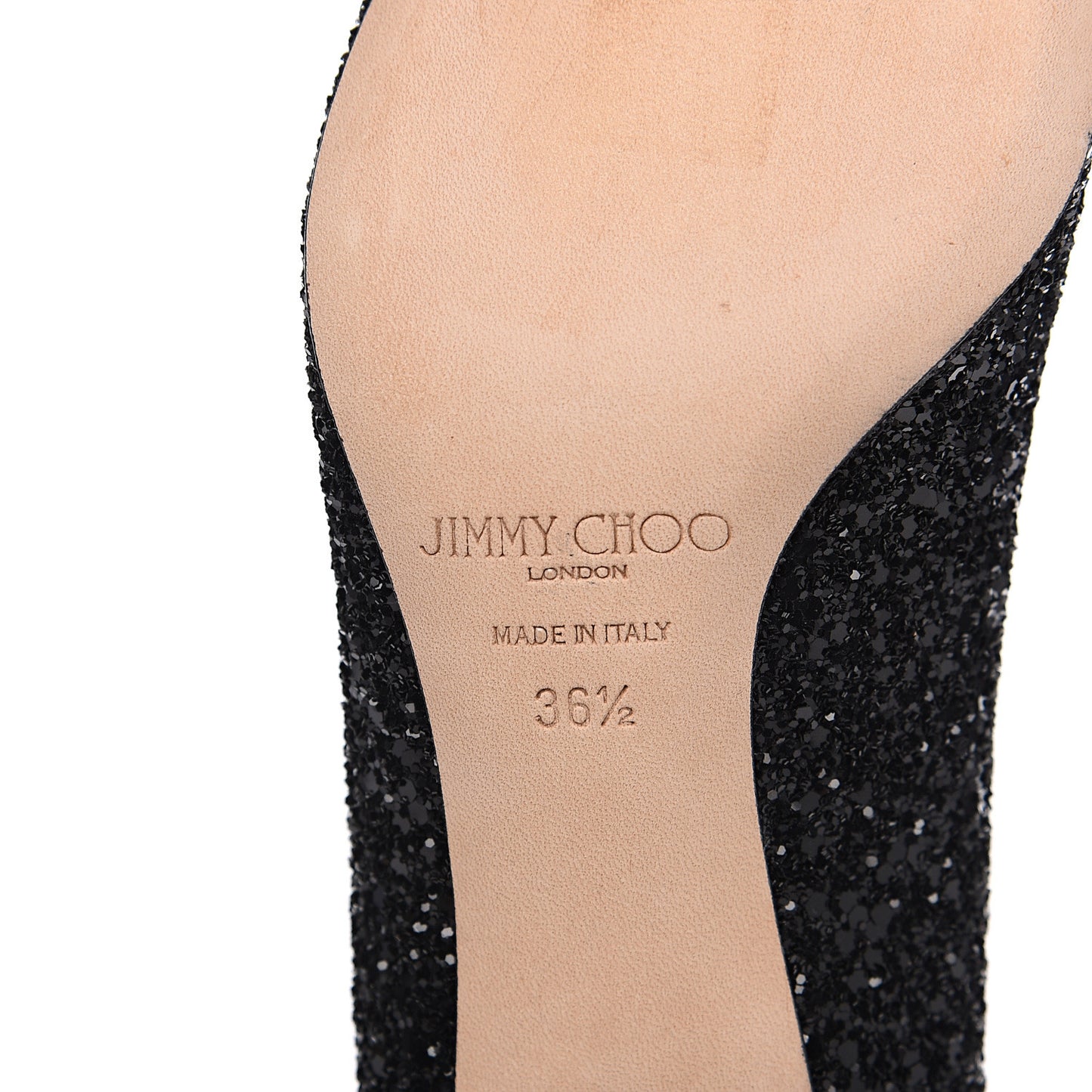 Glitter Pointy Toe Romy 60 Pumps 36.5 Black