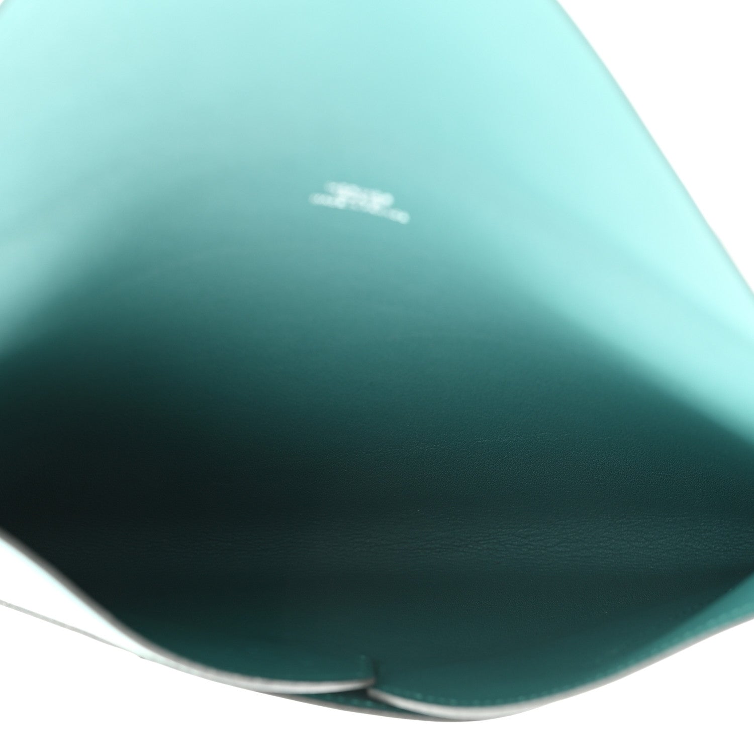 Hermes Evercolor Envelope Trio Wallet Malachite Lime Bleu Zephyr 7 of 10