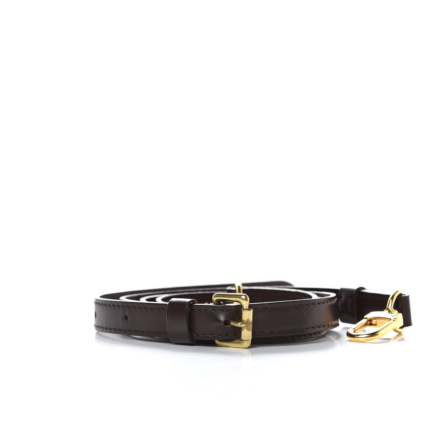 Louis Vuitton Calfskin 16mm Adjustable Shoulder Strap Brown 2 of 4