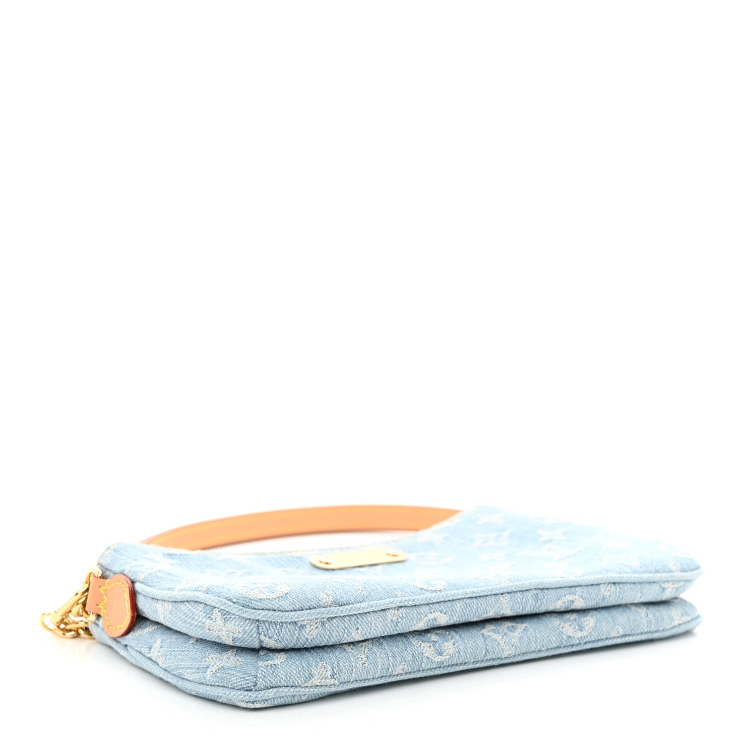 Louis Vuitton Monogram Denim Liv Pochette Sky Blue 4 of 11