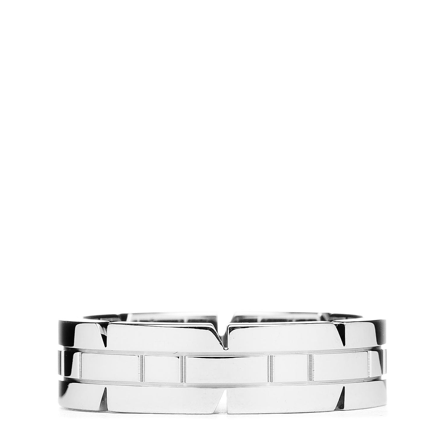 18K White Gold Tank Francaise Ring 71 13.25