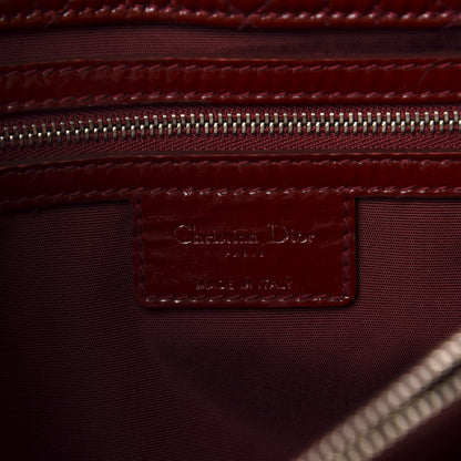 Christian Dior Patent Cannage Large Dior Soft Shopping Tote Red 8 of 10