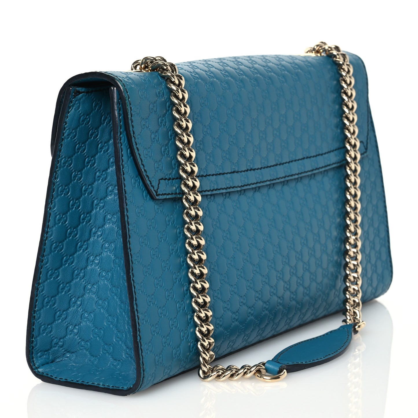 Soft Microguccissima Medium Emily Chain Shoulder Bag Deep Cobalt