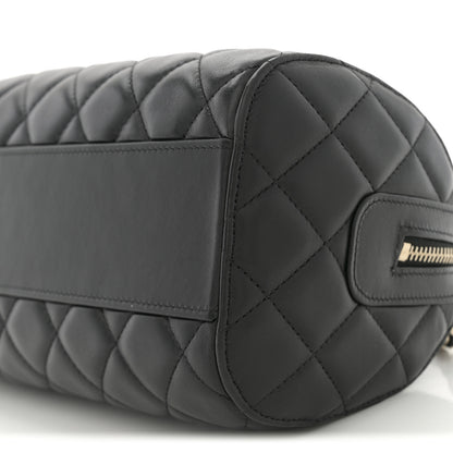 Chanel Lambskin Quilted Mini Bowling Bag Black 10 of 10