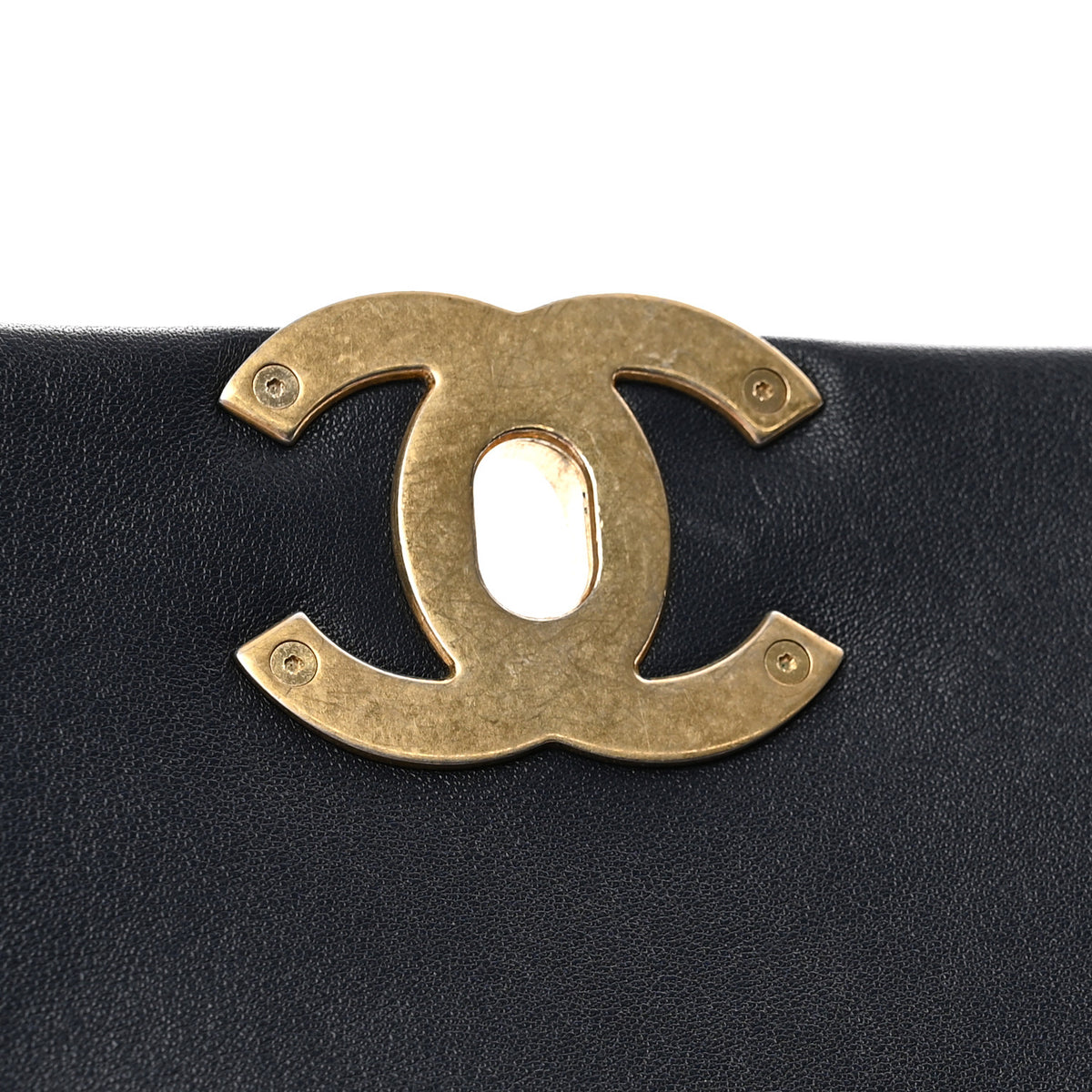 Goatskin Quilted Large Chanel 19 Flap Dark Blue